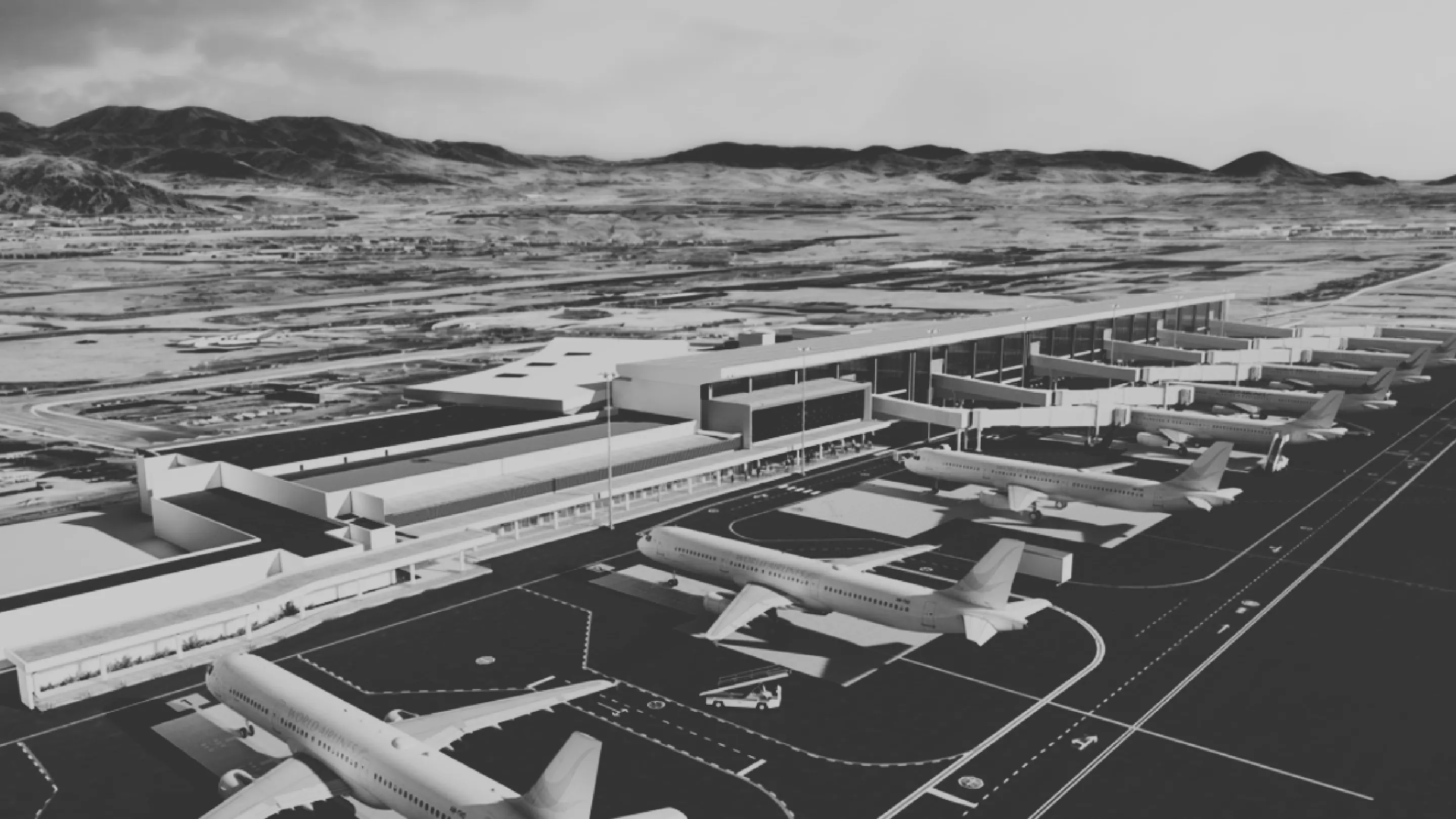 Render de nueva terminal aeroportuaria